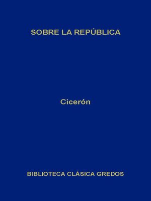 cover image of Sobre la República